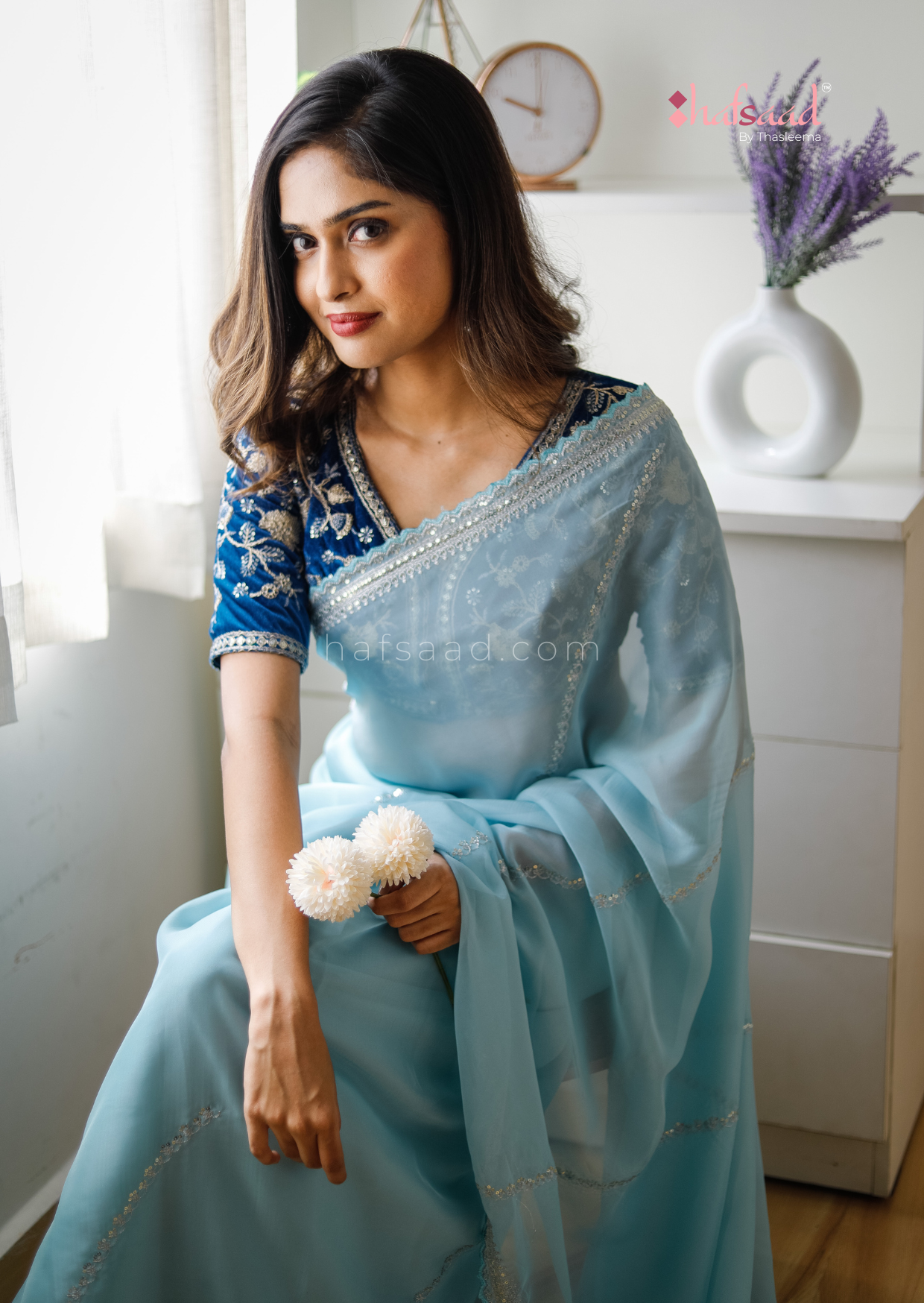 Blue Color Banarasi Silk Designer Saree